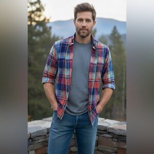 Brooks Brothers Classic Plaid Madison Original Polo Button Up Shirt Sz S Preppy